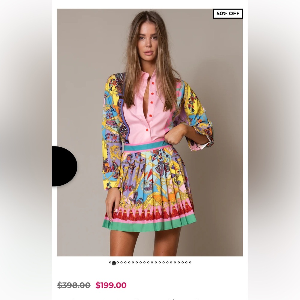 NWT size Sm. I wear a medium. I posted a pic of how I look in the medium